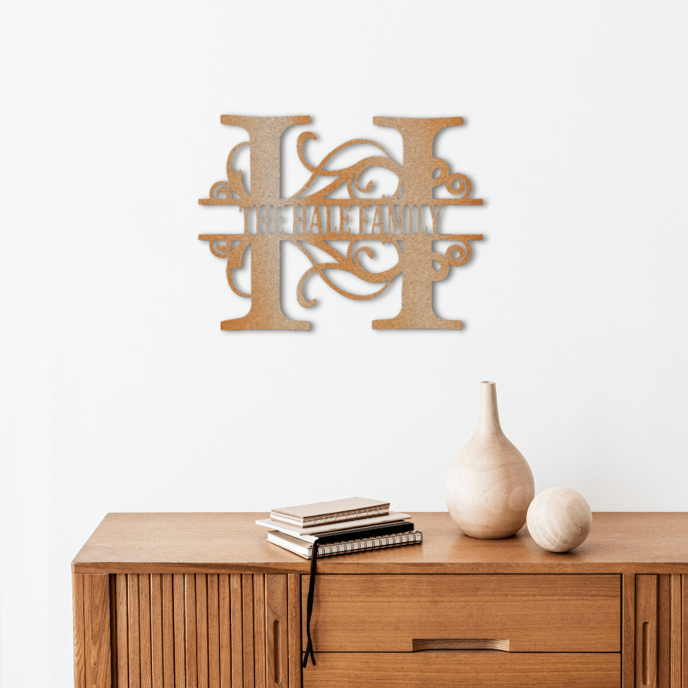 Timeless Split Initial Monogram