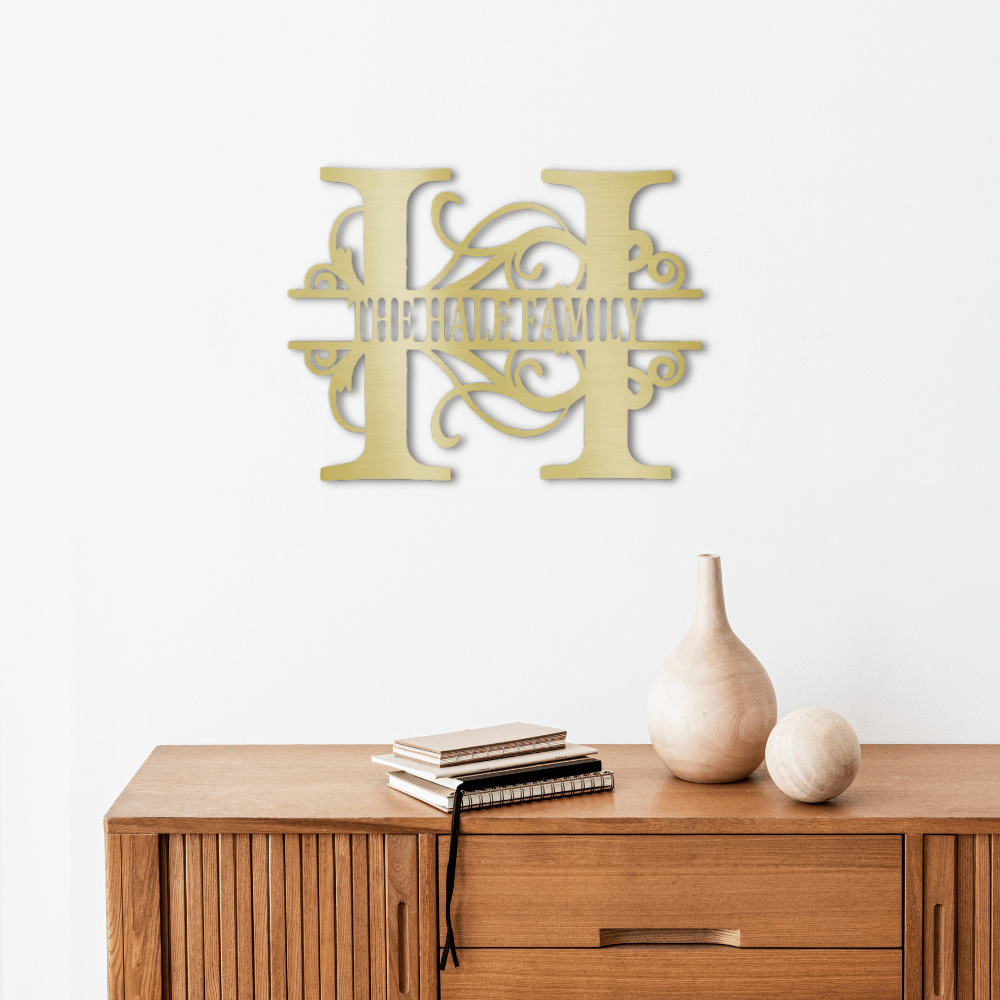 Timeless Split Initial Monogram