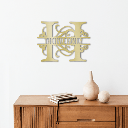 Timeless Split Initial Monogram